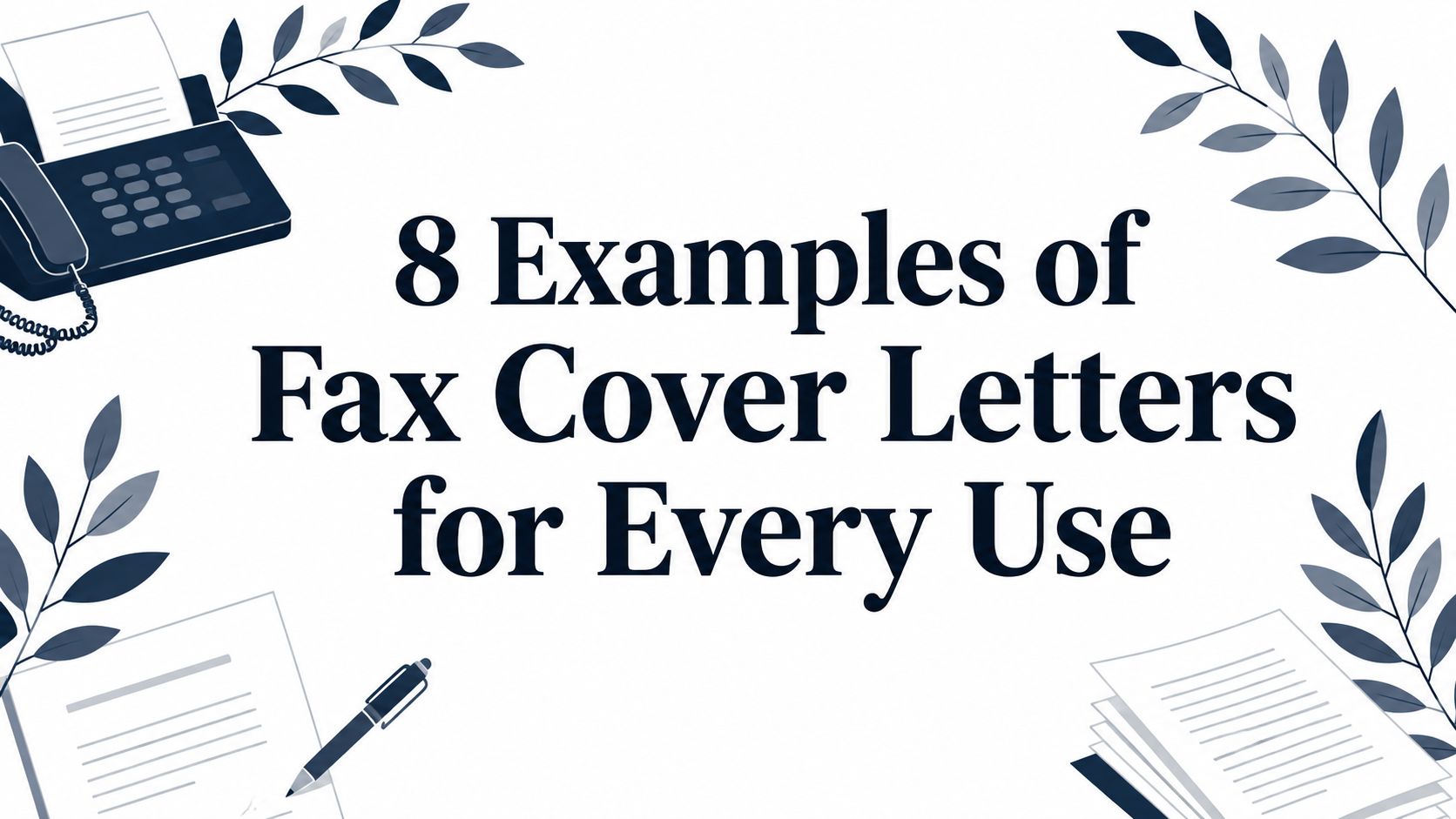 8 Examples of Fax Cover Letters for Every Use