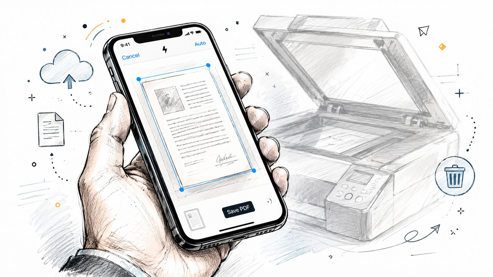 create pdf on iphone document scan