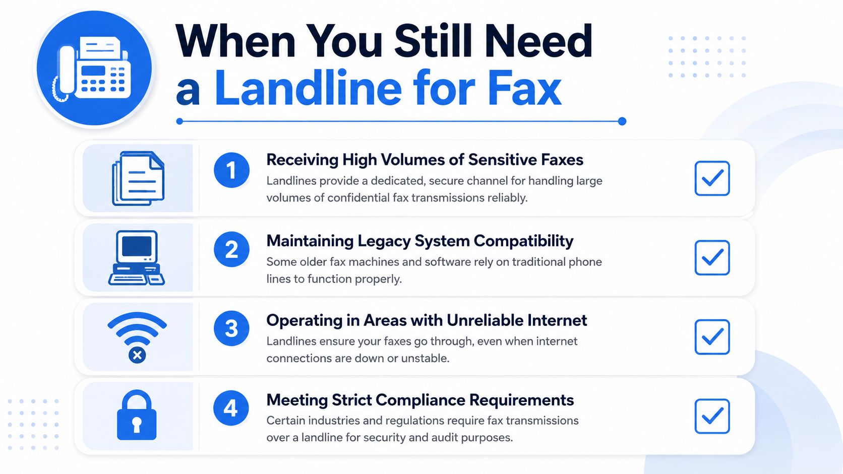 do you need a landline for fax landline fax