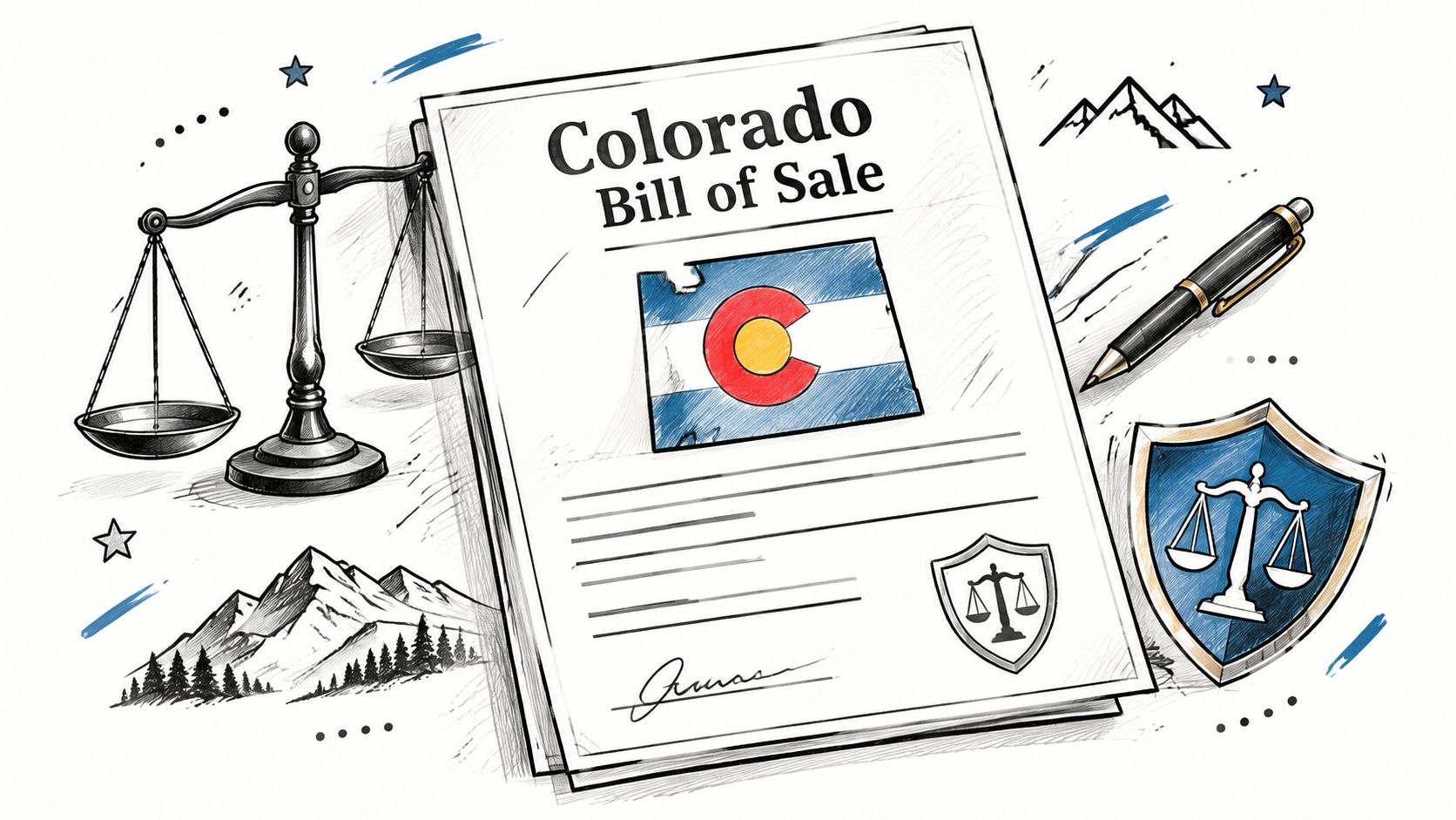 colorado vehicle bill of sale form bill of sale