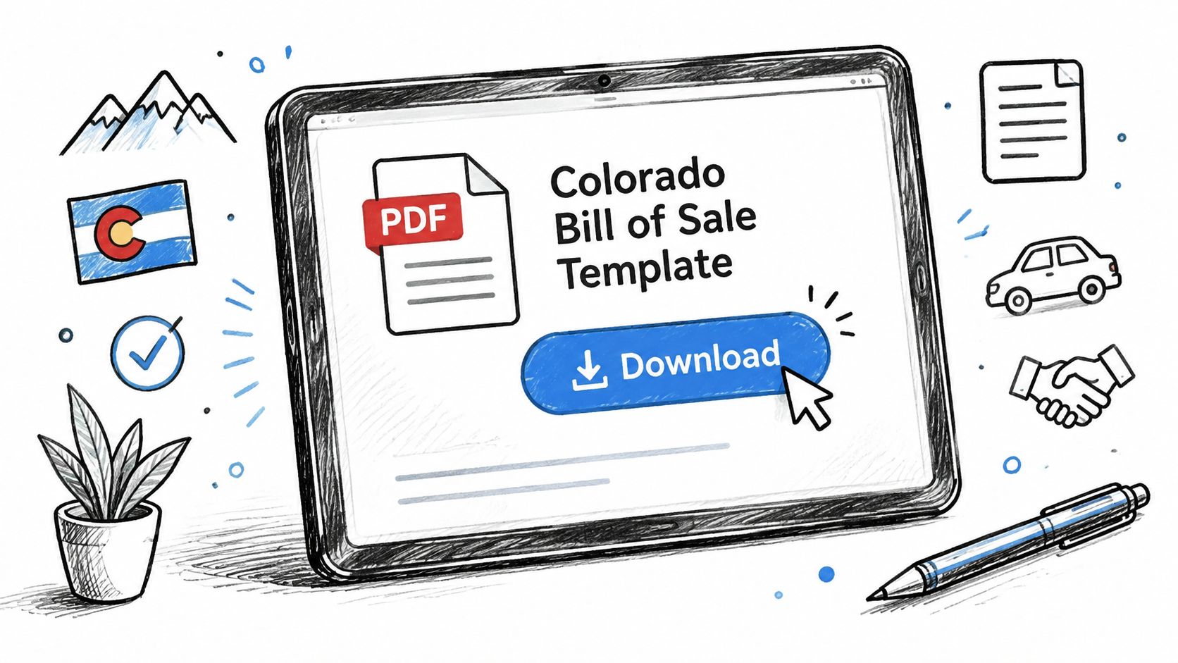 colorado vehicle bill of sale form bill of sale