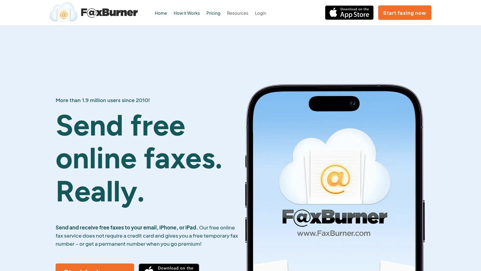 free online fax no credit card fax app