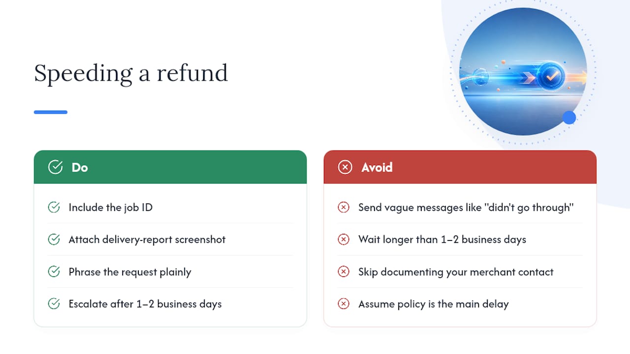 What Actually Speeds Up a Refund Request — overview diagram